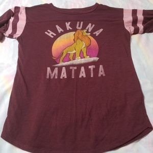Disney Hakuna Matata Baseball Style Shirt